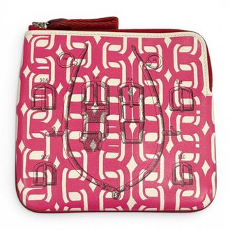 Herm&egrave;s Pink Swift Leather Pouch (Pre-Owned)