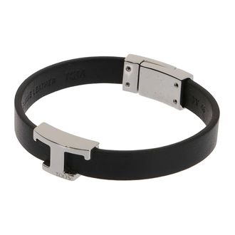 Tod's Tods, Bracelets, male, Black, Size: M T Timeless Leather Bracelet