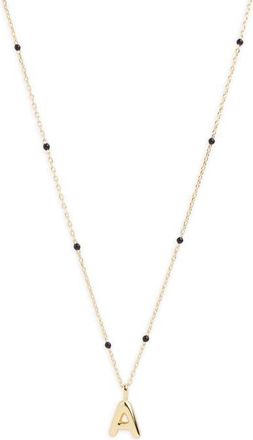 Argento Vivo Initial Pendant Necklace in Gold A at Nordstrom