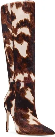 Steve Madden Nitro Genuine Calf Hair Knee High Boot in Brown Multi at Nordstrom, Size 5.5