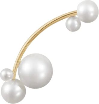 Sophie Bille Brahe Orecchino Stellari in oro giallo 14kt riciclato con perla dacqua dolce