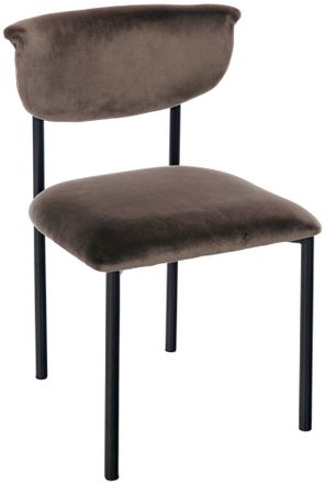 Clp Silla De Comedor De Terciopelo Gambell Marr&oacute;n