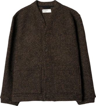 Universal Works Advance Cardigan - Heren - Vesten - Bruin - S - Truien & Vesten