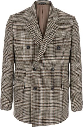 Emporio Armani Dubbele-knoop Blazer - Heren - Business blazers - Veelkleurig - L - Wol - Kostuums