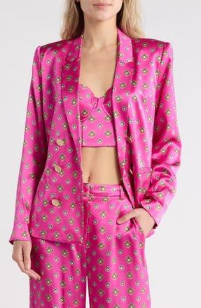L'agence Colin Double Breasted Silk Blazer in Fuschia at Nordstrom Rack, Size 2