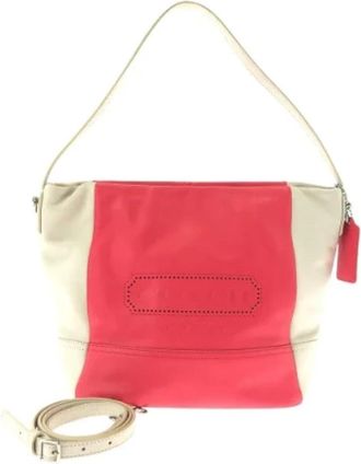 Coach Pre-owned Shoulder Bags, female, Pink, Size: ONE SIZE Pre-owned Leather shoulder-bags