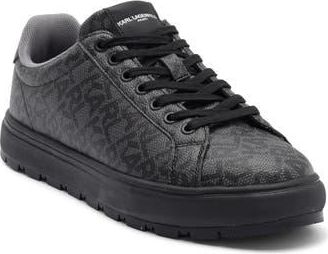Karl Lagerfeld Allover Logo Sneaker in Black at Nordstrom Rack, Size 11.5