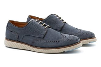 Martin Dingman Mens Countryaire Suede Wingtip Dress Shoe In Marine
