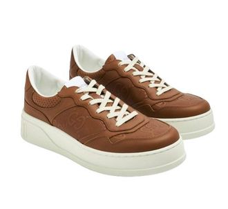 Gucci Tan GG Chunky B Mens Leather sneakers Size 38.5