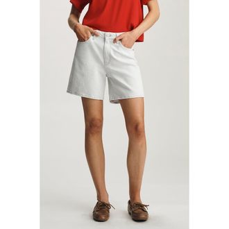 Mavi Heidi High Waist Mid Thigh Denim Shorts in Light Sky Classic Blue at Nordstrom, Size 24