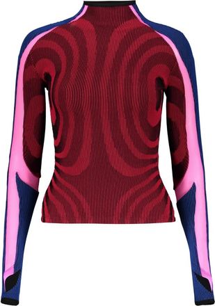 Paolina Russo Gebreide top met lange mouwen - Dames - Coltruien - Veelkleurig - XS - Polyester - Truien & Vesten