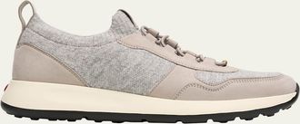 Tod's Sportiva Knit Suede Trainer Sneakers