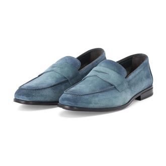 Doucal's Loafers, male, Blue, Size: 10 1/2 US Moccasin Loafer