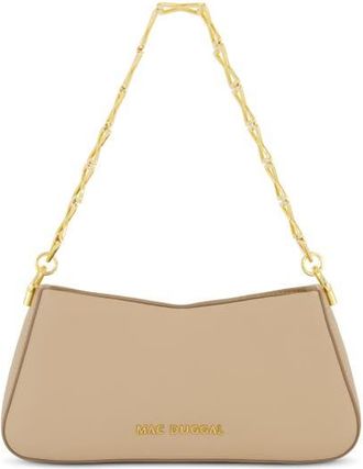 Mac Duggal Nappa Leather Gold Strap Shoulder Bag in Taupe at Nordstrom