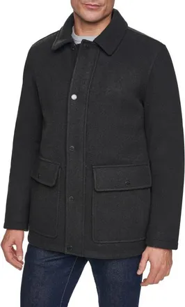 Cole Haan Flannel Jacket in Black at Nordstrom, Size Medium