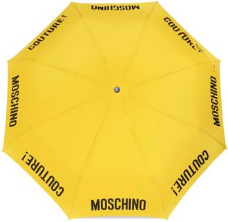 Moschino logo-print umbrella - unisex - Polyester - One Size - Yellow