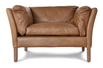 PIB Sillon de cuero marr&oacute;n