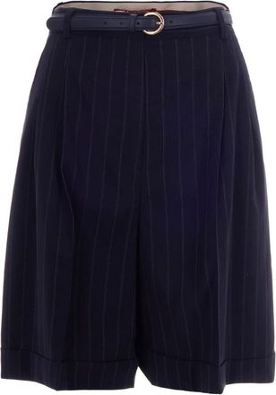 Max Mara Casual Shorts, female, Blue, Size: 2XS Long Shorts