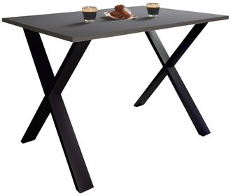 ebuy24 Mesa De Comedor De Madera Vcm Premium Al. 76 X An. 140 X P. 50 Cm Mesa De Cocina Mesa De Comedor Xona X Blanco (negro / Antracita)