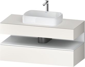 Duravit Duravit - Qatego Consola Mueble Bajo Lavabo, 1 Extra&iacute;ble, 1 Caj&oacute;n