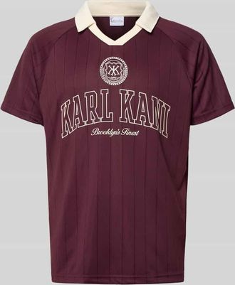 Karl Kani Regular Fit T-Shirt mit Logo-Stitching Modell Heritage in Bordeaux, Gr&ouml;&szlig;e XXL
