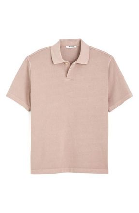 Madewell Compact Knit Polo in Gravel at Nordstrom, Size Xx-Large