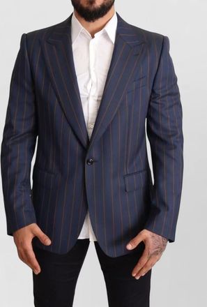 Dolce & Gabbana wool striped slim-fit blazer
