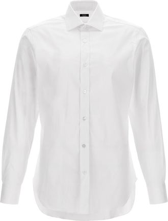 Barba White Poplin Shirt