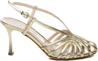 Albano Schoenen, Dames, Geel, 36 EU, Leer, Soft-Platino Sandaal