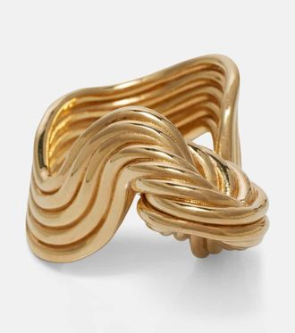 Bottega Veneta Slice gold-plated sterling silver ring