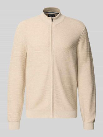 Olymp Level 5 Regular Fit Cardigan mit Stehkragen in Ecru, Gr&ouml;&szlig;e XXL