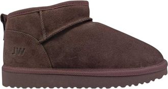 Jack Wills Leren laarzen met nauwsluitende pasvorm voor dames (Chocolade)