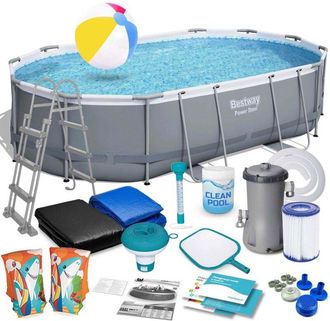 OEM Piscina De Jard&iacute;n Con Estructura De 488 X 305 X 107 Cm 18 En 1 Bestway 56448