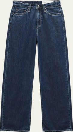 Rag & Bone Featherweight Logan Mid-Rise Wide-Leg Jeans