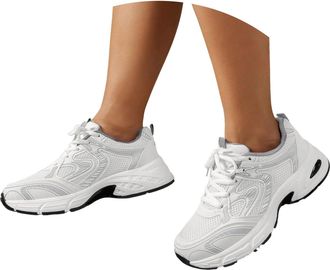 Generic Womens Chunky Fashion Sneakers Casual Sports Shoes Womens Lace Up Arch Support Non Slip Work Platform Sneaker for Women Walking Running Jogging Workou