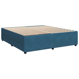 vidaXL Estructura De Cama Sin Colch&oacute;n Terciopelo Azul 200x200 Cm Vidaxl