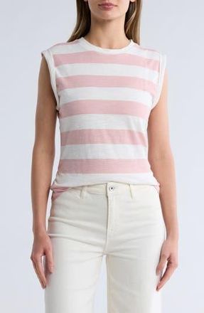 Sanctuary Ruched Side Muscle Tank in Milk Ros at Nordstrom Rack, Size X-Small