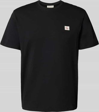 Calvin Klein Jeans T-Shirt mit Label-Patch in Black, Größe XS
