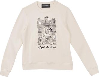 Karl Lagerfeld KL x JP Karl Sweatshirt - Dames - Sweatshirts - Wit - S - Katoen - Hoodies & sweatvesten