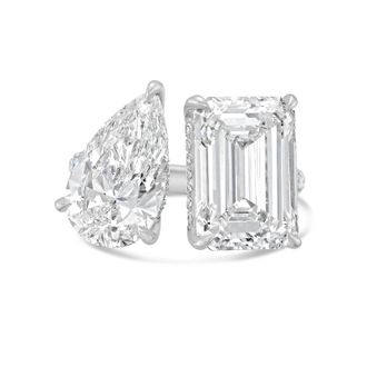 Diana M. Jewels PLATINUM 2 STONE LAB GROWN DIAMOND FASHION RING WEIGHING 8.00 CTS TW