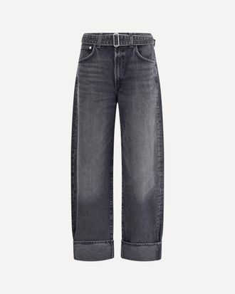 A Gold E Cuffed Taper wide Jeans Female 25