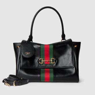 Gucci Paparazzo Medium Top Handle Bag, Black, Leather