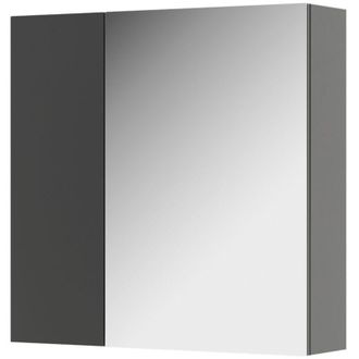 Vicco Specchio contenitore bagno Leopold, Antracite, 60 x 59.2 cm Con ripiani e 1 anta a specchio, Vicco