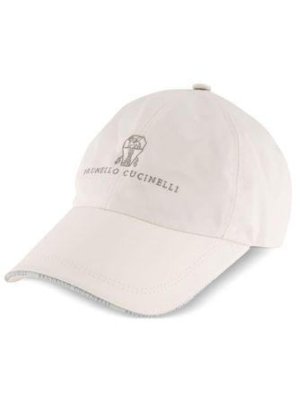 Brunello Cucinelli Cappello con ricamo - Bianco