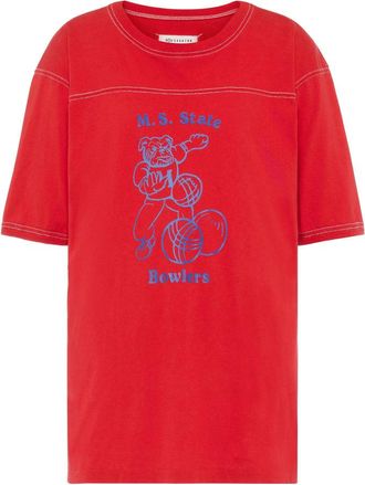 Maison Margiela T Shirt Rosso, Blu-Donna