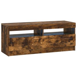 vidaXL Mueble De Tv Led Roble Ahumado Madera De Ingenier&iacute;a Vidaxl