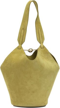 Khaite Kleine Lotus schoudertas - Dames - Tassen - Groen - Maat: ONE Size Leer