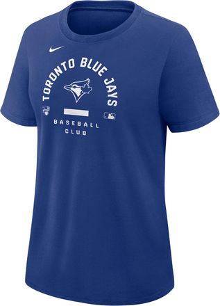 Nike Toronto Blue Jays Authentic Collection Early Work Nike Womens Dri-FIT MLB T-Shirt in Blue | 03N84EWTOR-HXK