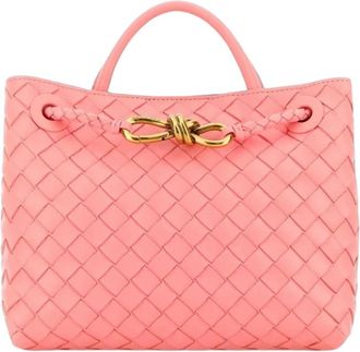 Bottega Veneta Kleine Andiamo Tas - Dames - Handtassen - Roze - ONE Size - Leer - Tassen