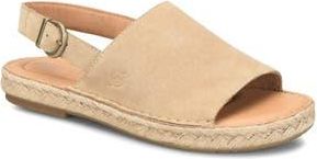 B&oslash;rn Akela Slingback Espadrille Sandal in Taupe Suede at Nordstrom Rack, Size 10